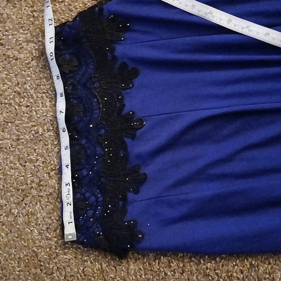 Blue sparkling lace top skirt size small - Picture 9 of 13